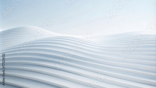 Wavy Silk Flowing White Abstract Background