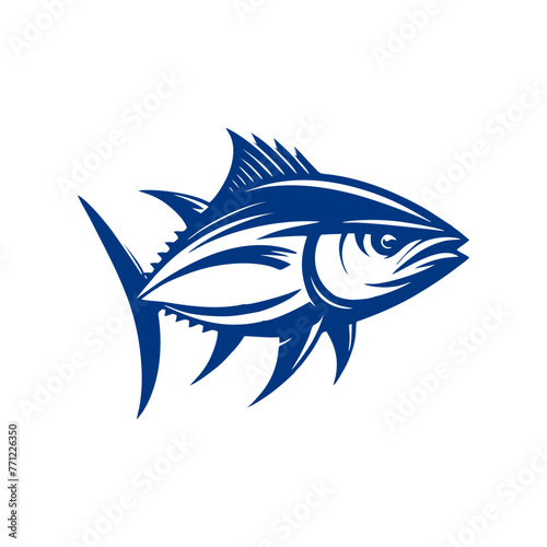 Tuna vector logo. tuna logo design vector illustration