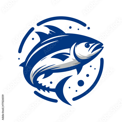 Tuna vector logo. tuna logo design vector illustration