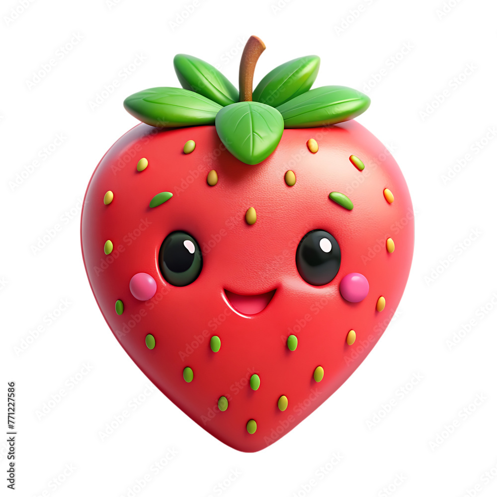 Obraz premium strawberry cartoon character