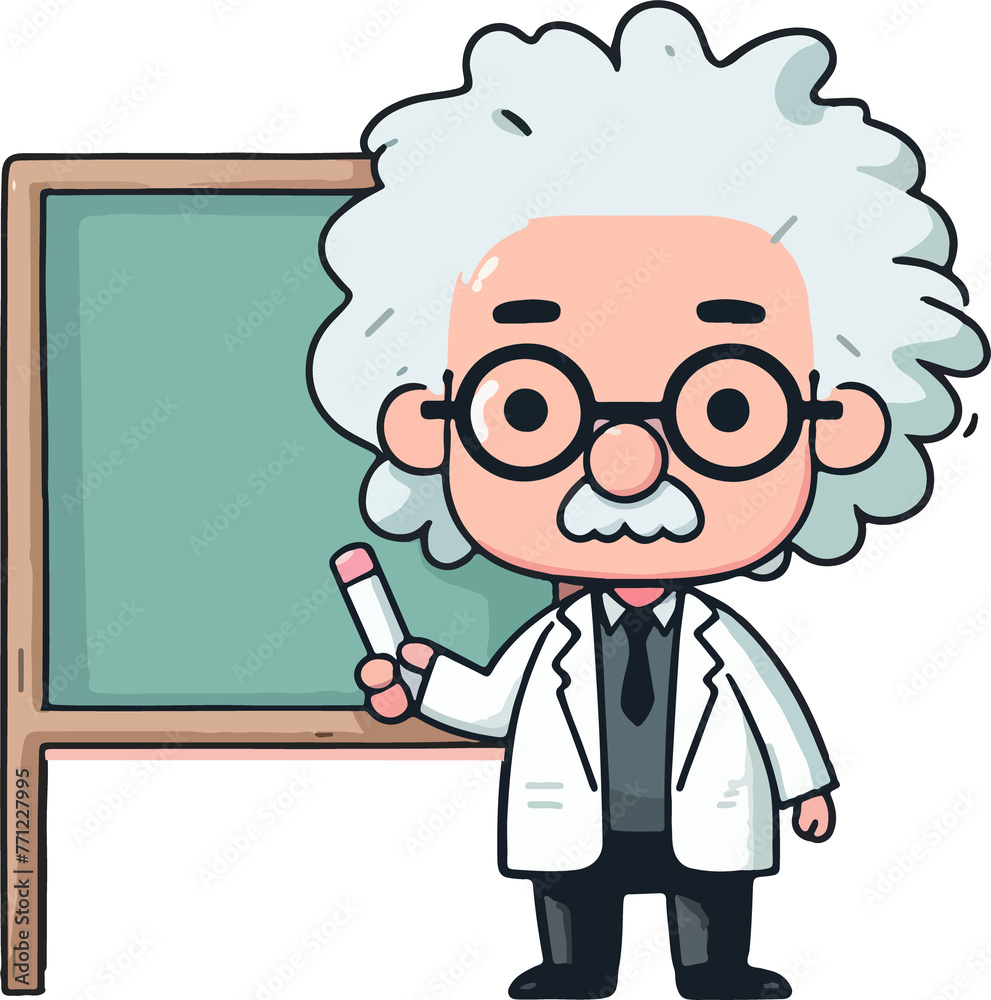 Einstein illustration artificial intelligence generation.