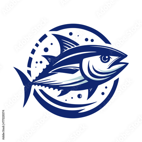 Tuna vector logo. tuna logo design vector illustration