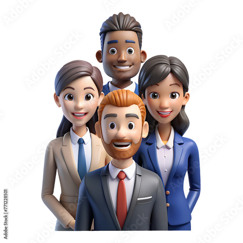Businessman And Company Staff Teamwork Makes The Dream Work