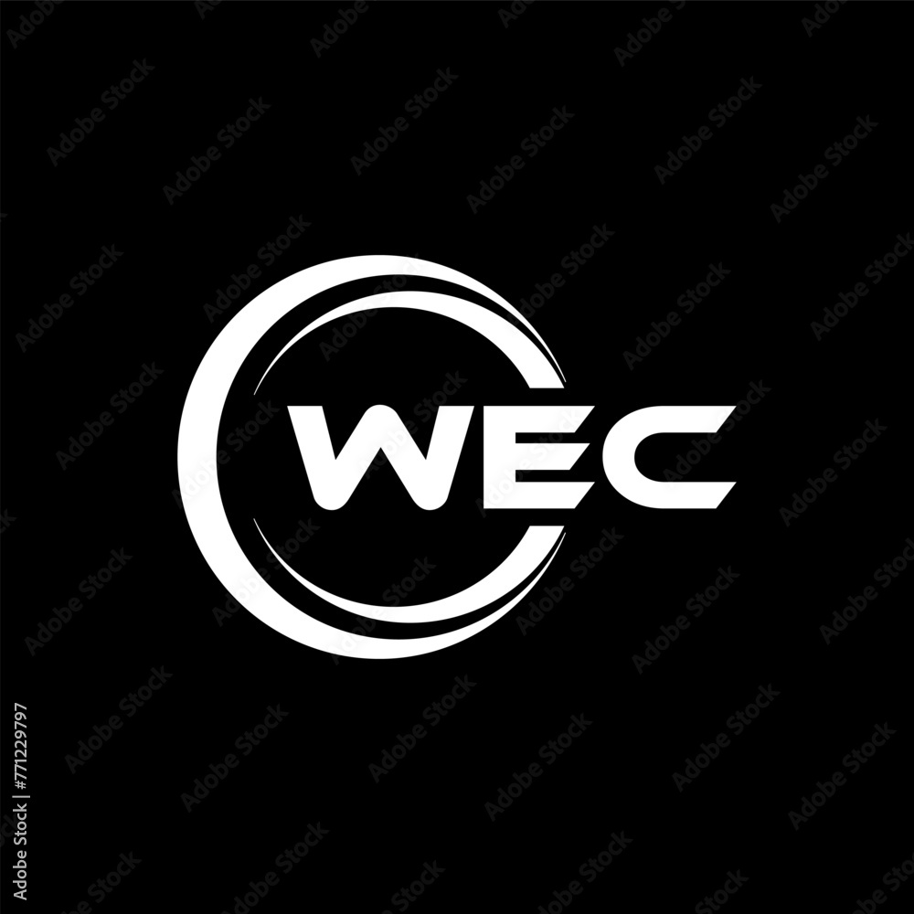 WEC letter logo design with black background in illustrator, cube logo, vector logo, modern alphabet font overlap style. calligraphy designs for logo, Poster, Invitation, etc. WEC letter logo design with black background in illustrator, cube logo, vector logo, modern alphabet font overlap style. calligraphy designs for logo, Poster, Invitation, etc.