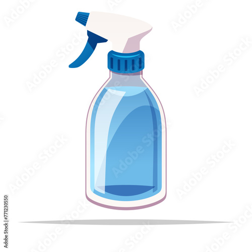 Water spray bottle vector isolated illustration
