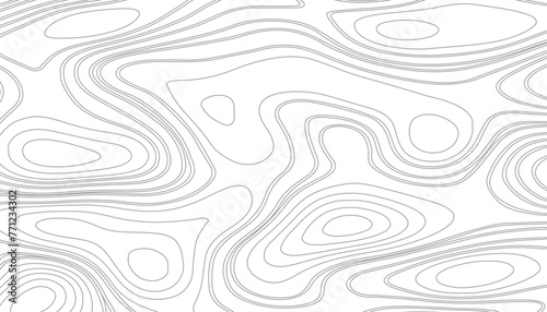 Detailed topographic map background. Contour map background Vector geography scheme and terrain Light topography grid map
