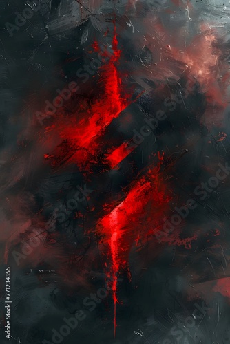 A dark background with magma texture forming a logo