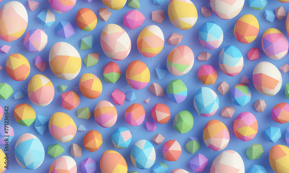 Easter. Abstract seamless pattern. AI generated.	
