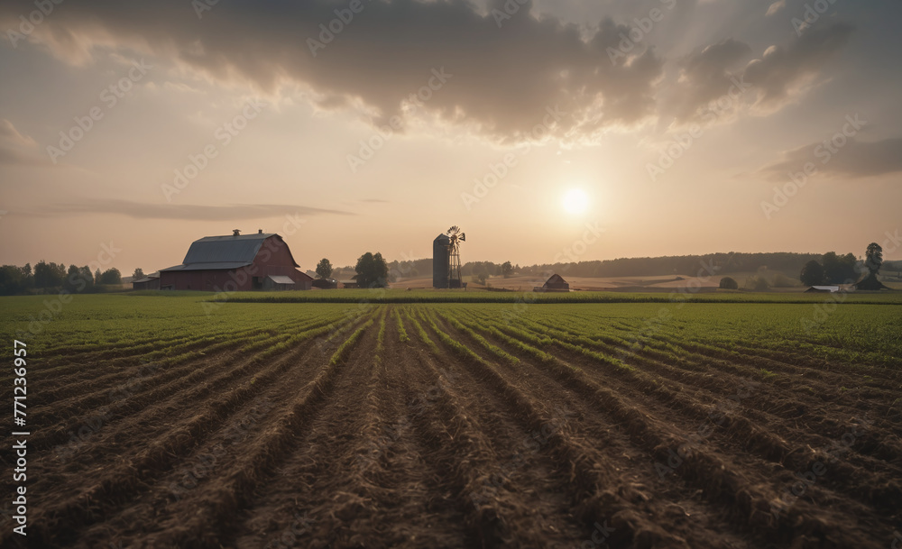 Fototapeta premium agriculture farm backdrop , detailed