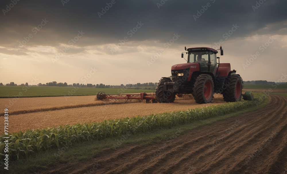 Fototapeta premium agriculture farm backdrop , detailed