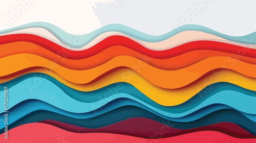 Background with a variety of multicolored waves in a p © Roses