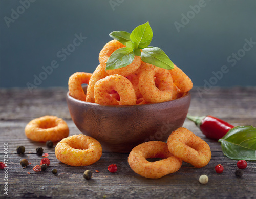 spicy corn rings snack