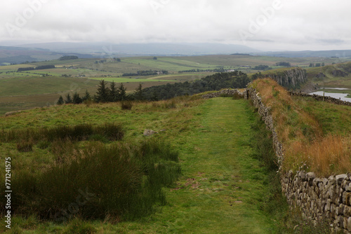 Along the Hadrian's wall between Twice Brewed and Chollerford - Northumberland - England - UK photo