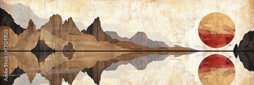 Wallpaper Mural Abstract geometric shapes in earth tones and scandinavian, japandi style. Earth tone colored abstract shapes with a modern artistic style depicting geometric forms and patterns Torontodigital.ca