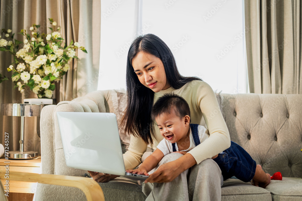 Stress caused by working while taking care of your own children. Stress caused by working while taking care of your own children.