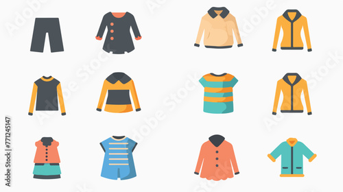 Cloths icon design vector flat vector isolated on white