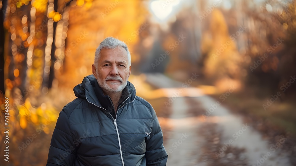 The gaze is directed into the distance, in the direction of the light and bright colors of the autumn forest, which symbolizes optimism and the desire for new prospects. The gaze is directed into the distance, in the direction of the light and bright colors of the autumn forest, which symbolizes optimism and the desire for new prospects.
