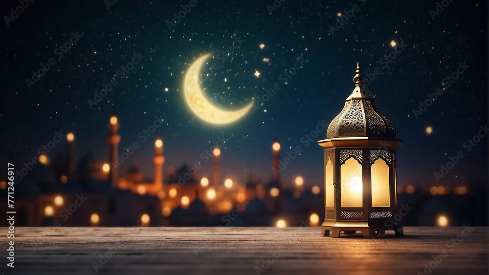 Obraz premium lantern islamic background