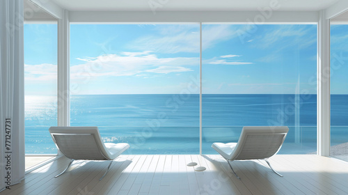 view of the sea from the window