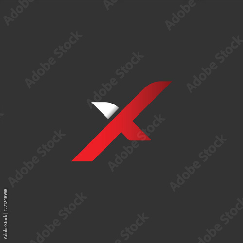 letter x logo simple modern cool