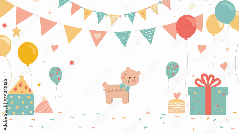 Degraded line card invitation to baby party celebration