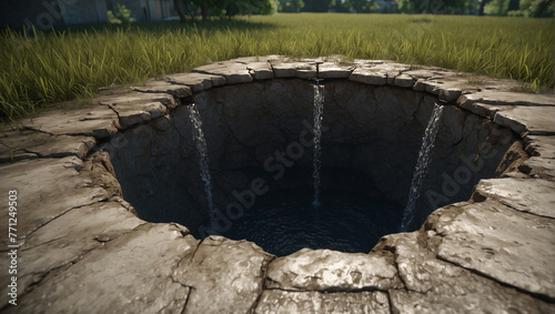 sink hole in a close view 