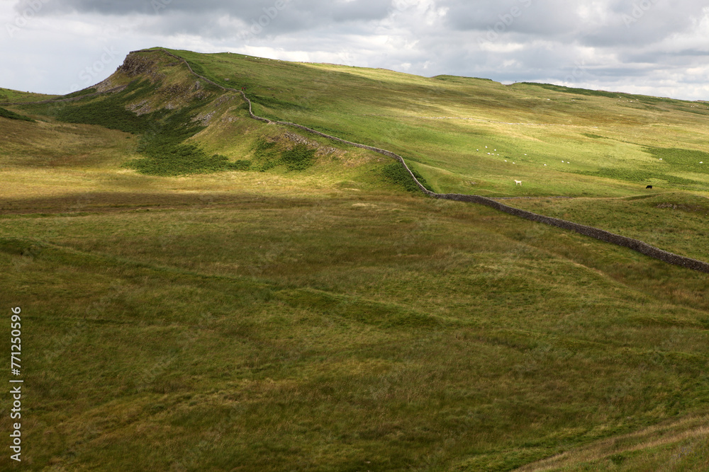 Along the Hadrian's wall between Twice Brewed and Chollerford - Northumberland - England - UK