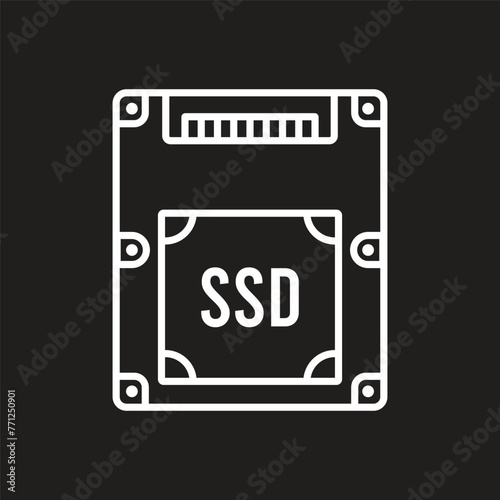 ssd icon vector