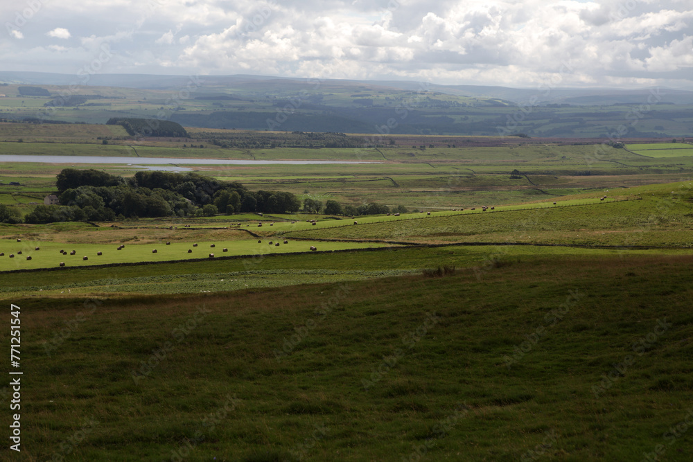 Fototapeta premium Along the Hadrian's wall between Twice Brewed and Chollerford - Northumberland - England - UK