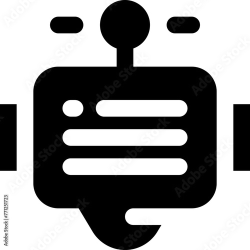 chat bot icon. vector glyph icon for your website, mobile, presentation, and logo design.