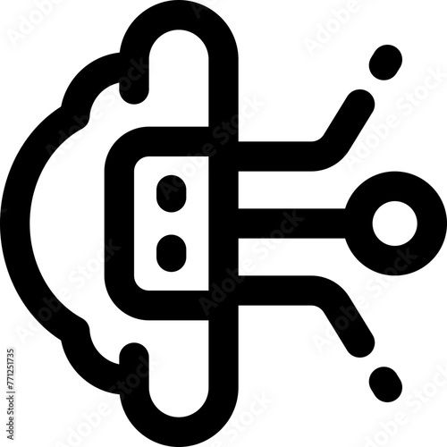 artificial intelligence icon. vector line icon for your website, mobile, presentation, and logo design.