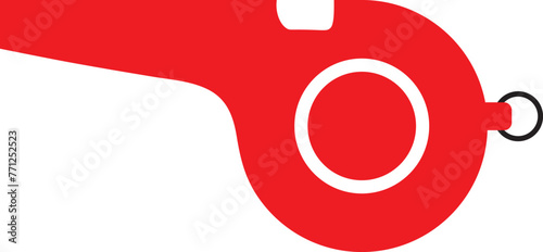 Whistle vector design. Red whistle design.