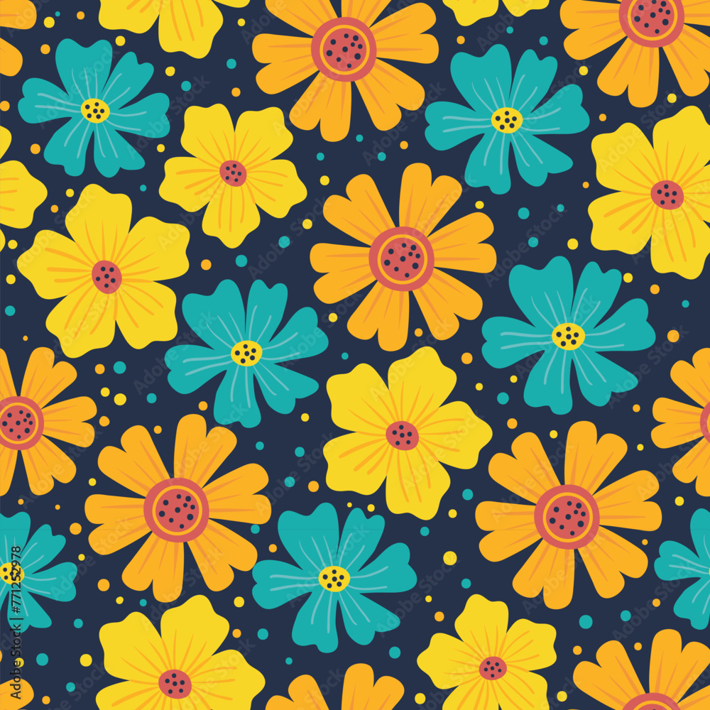 Flower Power Seamless Pattern Flower Power Seamless Pattern