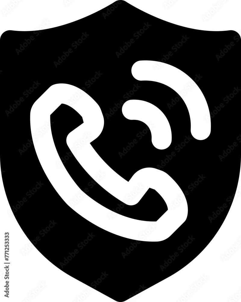 protection call icon. vector glyph icon for your website, mobile, presentation, and logo design.