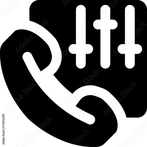 call configuration icon. vector glyph icon for your website, mobile, presentation, and logo design.