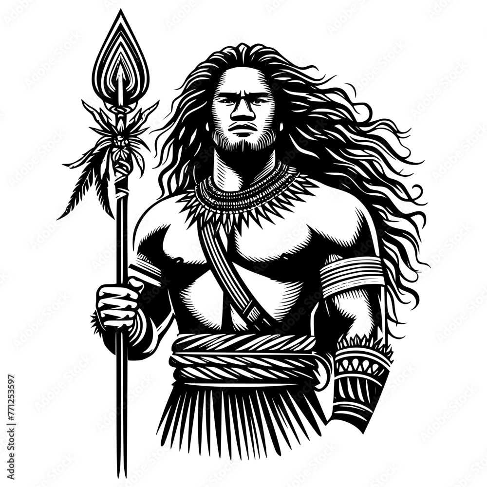 Native Samoan Warrior , Samoan Svg, Tongan Svg, Native Warrior Svg ...