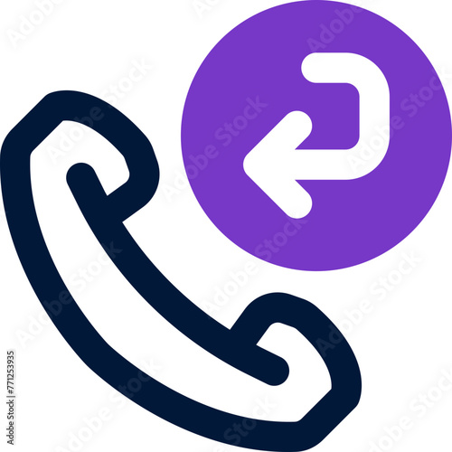 call back icon. vector dual tone icon for your website, mobile, presentation, and logo design.