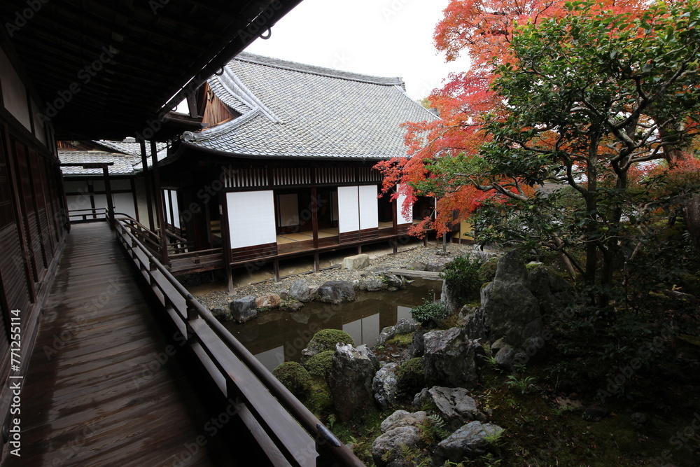 Japanese garden and autumn leaves in Daigoji Temple Sanbo-in, Kyoto, Japan Japanese garden and autumn leaves in Daigoji Temple Sanbo-in, Kyoto, Japan