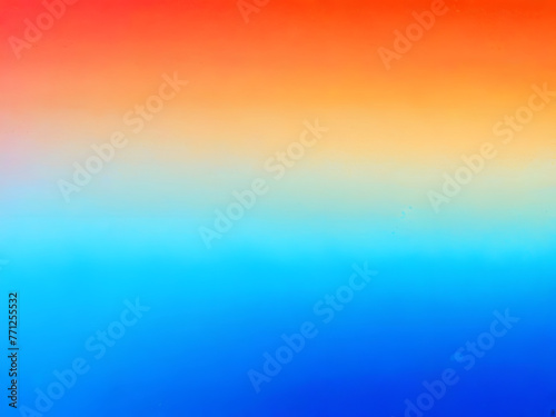 Vibrant grunge grainy background, blue orange red black noise texture color gradient photo