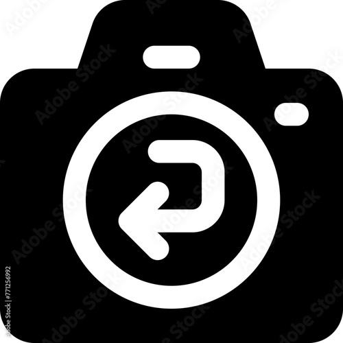 flip camera icon. vector glyph icon for your website, mobile, presentation, and logo design.
