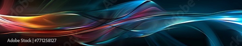Multicolored Abstract Design on Black Background