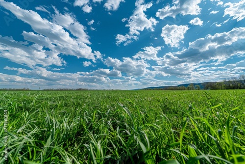 Field of Grass Under Blue Sky