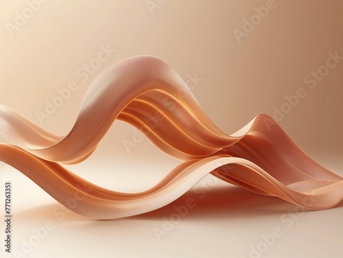 3D rendered clay graph augmentation curve isolated on a solid pure background streamlined look