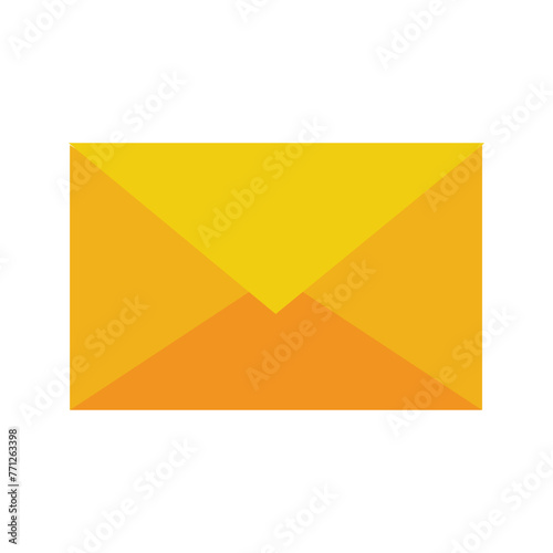 illustration of yellow envelop close 