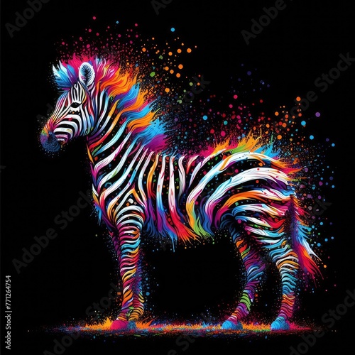 Isolated Colorful Animal on a Clear PNG Canvas  Generative AI