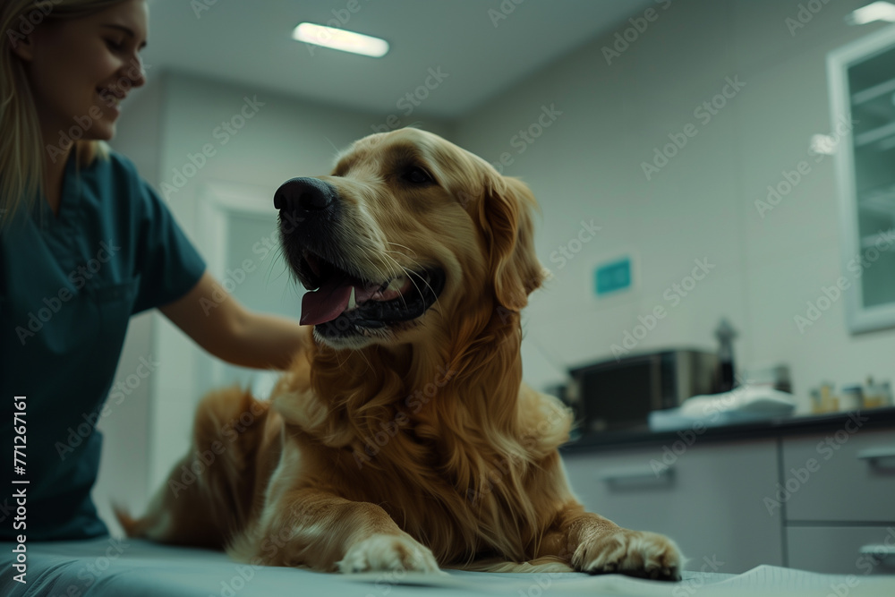 Pets dog hospital and treatment medical and health concept