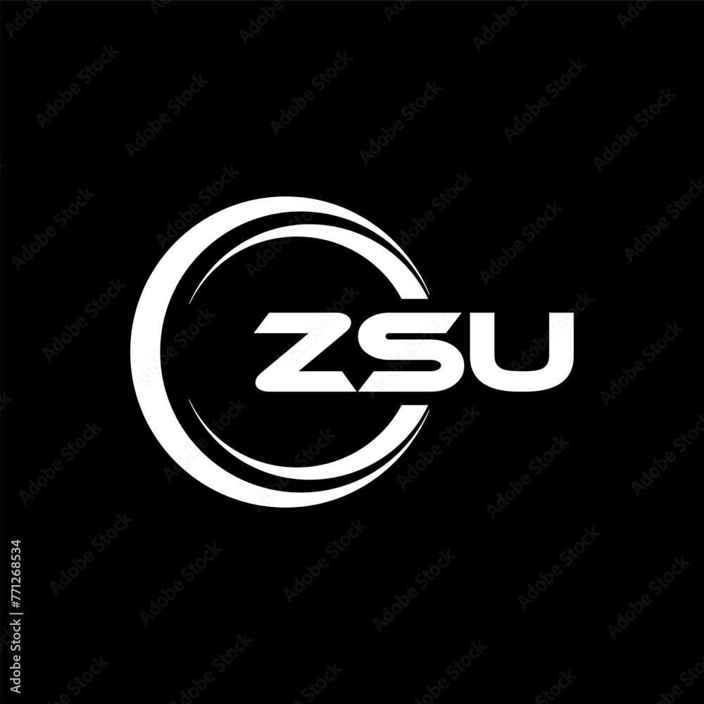 ZSU letter logo design with black background in illustrator, cube logo, vector logo, modern alphabet font overlap style. calligraphy designs for logo, Poster, Invitation, etc. ZSU letter logo design with black background in illustrator, cube logo, vector logo, modern alphabet font overlap style. calligraphy designs for logo, Poster, Invitation, etc.