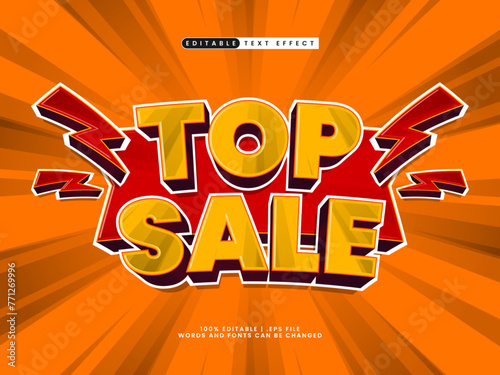 top sale editable text effect