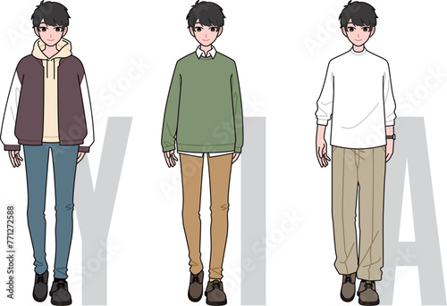 男性の三大シルエット