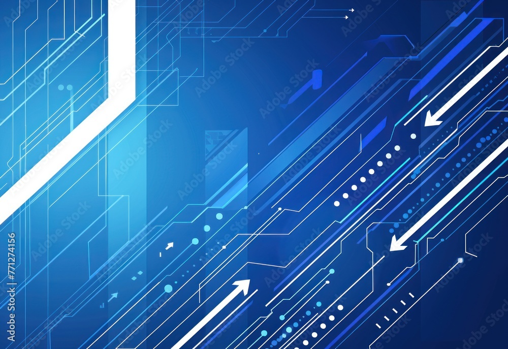 Abstract background, digital technology concept, with circuit pattern in blue color Abstract background, digital technology concept, with circuit pattern in blue color
